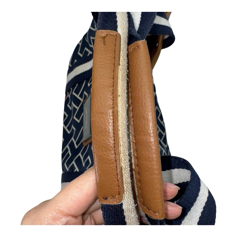 Vintage Tommy Hilfiger Small Bag Navy blue&white Monogram Pattern - Picture 4 of 16